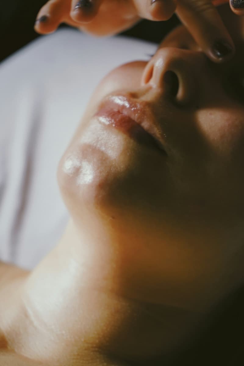 A facial treatment in progress at the studio